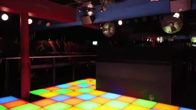 An empty nightclub, during COVID in 2020.
